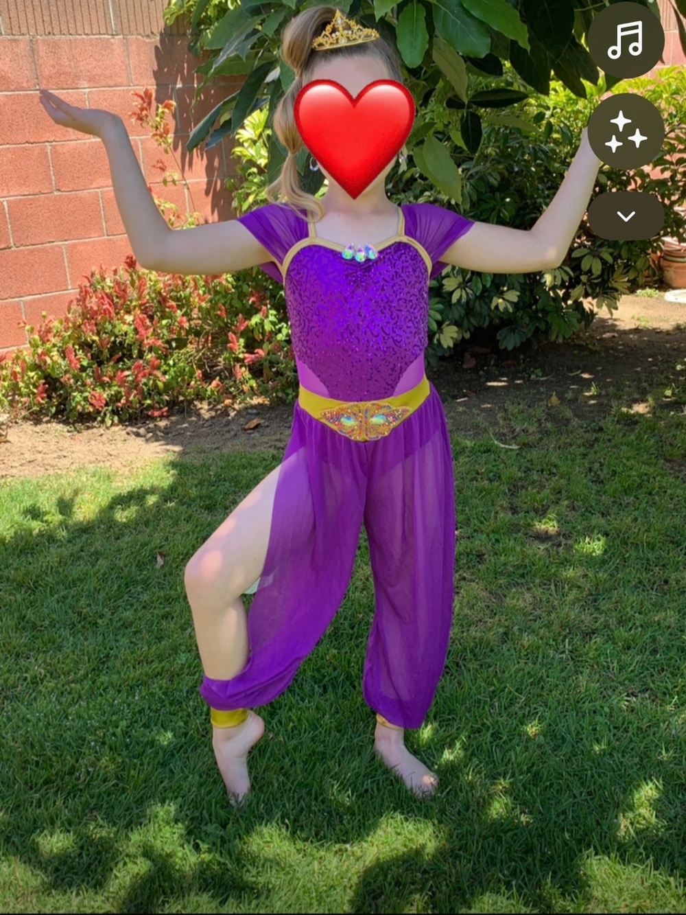Weissman Purple and Gold Genie/Aladdin Dance Costume. Excellent condition